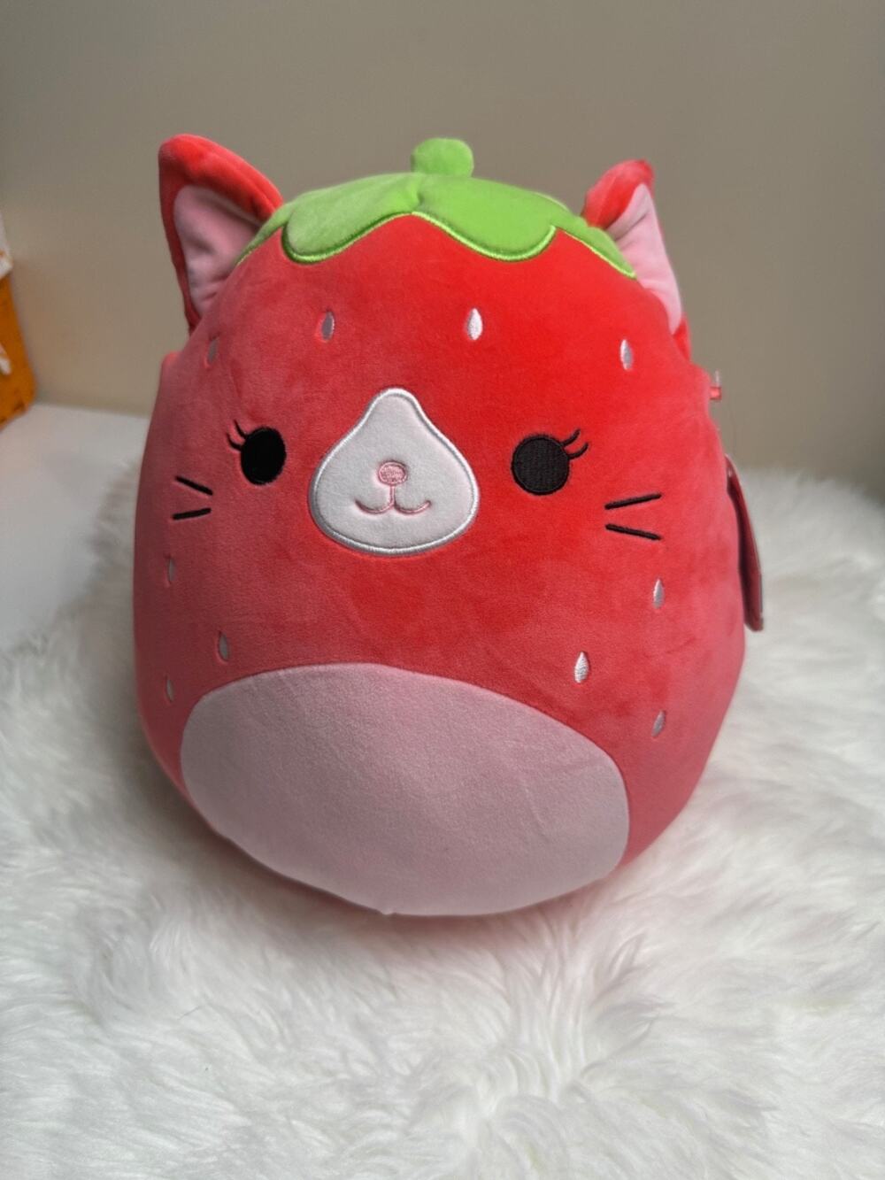 Squishmallows Olma the Strawberry Cat 12" Plush Stuffed Animal Red Berry w/ TAGS